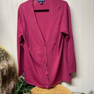 Evan Picone Petite Women’s Purple Cardigan Size 2X